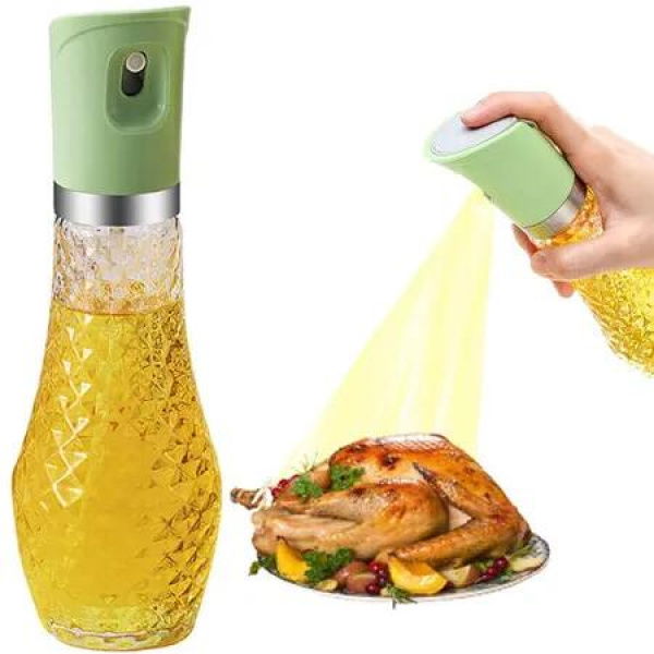 Cooking Oil Sprayer, Olive Oil Sprayer, Air Fryer Sprayer, Oil Sprayer, Glass Bottle, Kitchen Tools for BBQ, Salad, Baking,1 Pack,Green