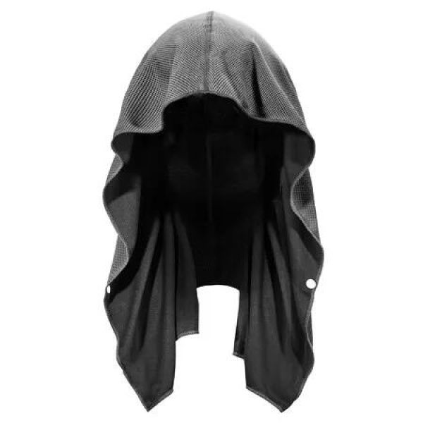 Cooling Hoodie Towels,Instant Cooling Towels for Neck and Face,UPF 50 Sun Protection,Ice Towel for Hot Weather,Head Towel,Grey