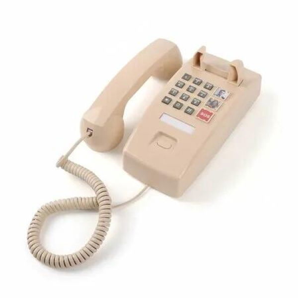 Corded Vintage Home Phone, Easy Wall-Mount Landline Phone,Big Button SOS Emergency Telephone for Seniors with 3 Groups One-Touch Memory Dial