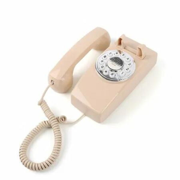 Corded Vintage Phone,Easy Wall-Mount Landline Phone,Big Button Keypad Senior Phones,Last Number Redial Retro Working Wall Telephones for Home Hotel School