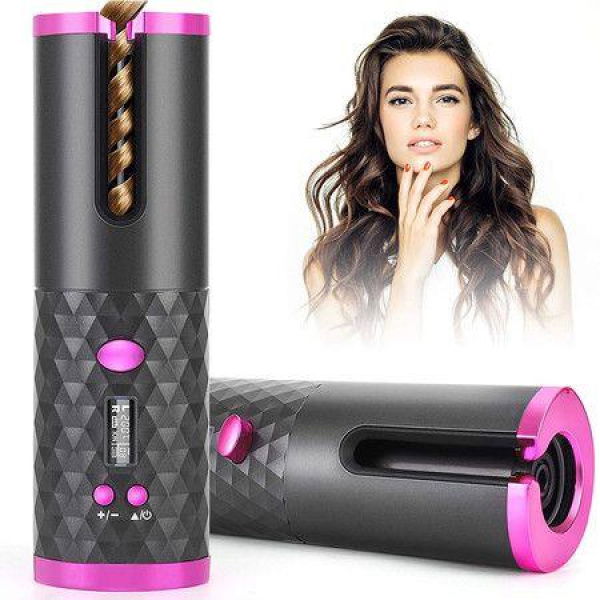 Cordless Automatic Hair Curler | Portable Curling Wand For Hair Styling Anytime Anywhere.