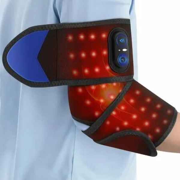 Cordless Heating Pad for Arm Elbow Pressure Relief, Red Light Knee Ankle Heating Pads, Heated Brace Wrap Heating Pad for Arm Leg with 3 Heating Levels