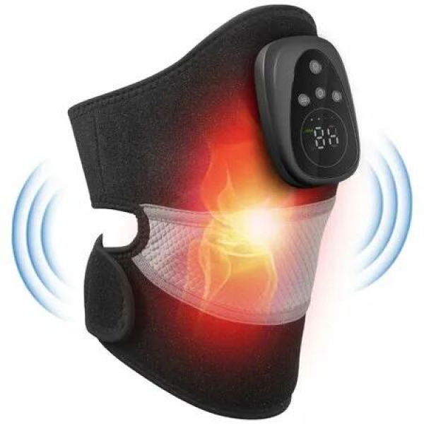 Cordless Knee Massager with Heat,3-in-1 Knee Shoulder Elbow Warmer Vibraction Wrap Rechargeable for Men Women