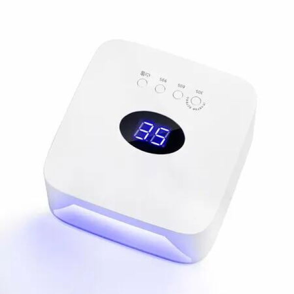 Cordless UV LED Nail Lamp, 54W Rechargeable Nail Dryer Gel Nail Polish UV Light with Auto Sensor 3 Timer Settings & 2 USB Port