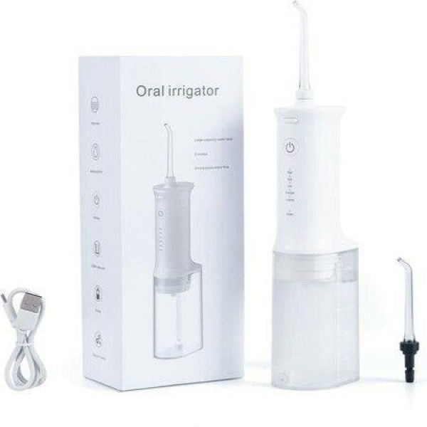 Cordless Water Dental Flosser Portable Oral Irrigator With 230 ML Detachable Water Tank