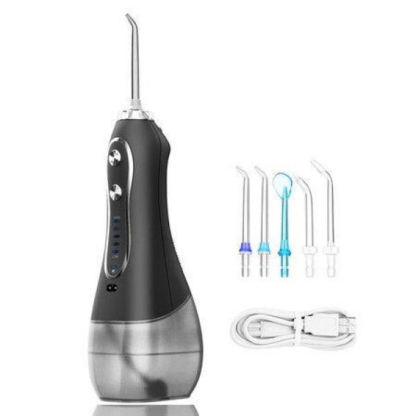 Cordless Water Dental Flosser Rechargeable 5 Modes And 5 Jet Tips For Family