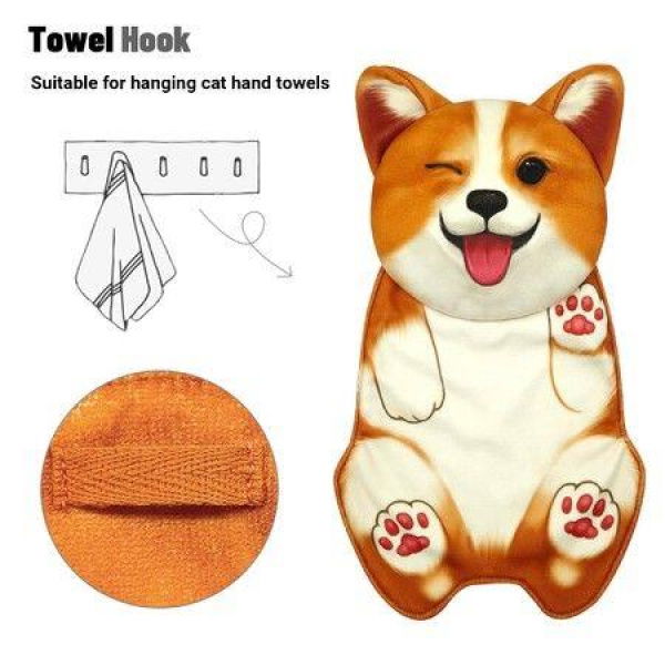 Corgi Hand Towels For Bathroom Kitchen Cute Dog Decor Decorative Hanging Towels Absorbent Soft Face Towels Housewarming Dog Mom Gifts For Women Dog Lover