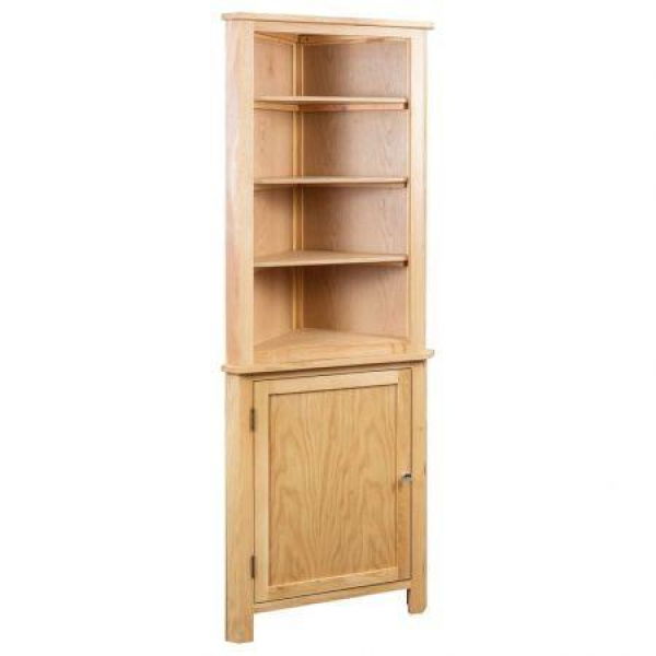 Corner Cabinet 59x36x180 Cm Solid Oak Wood