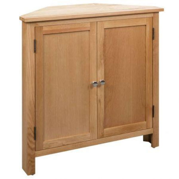 Corner Cabinet 80x33.5x78 Cm Solid Oak Wood.