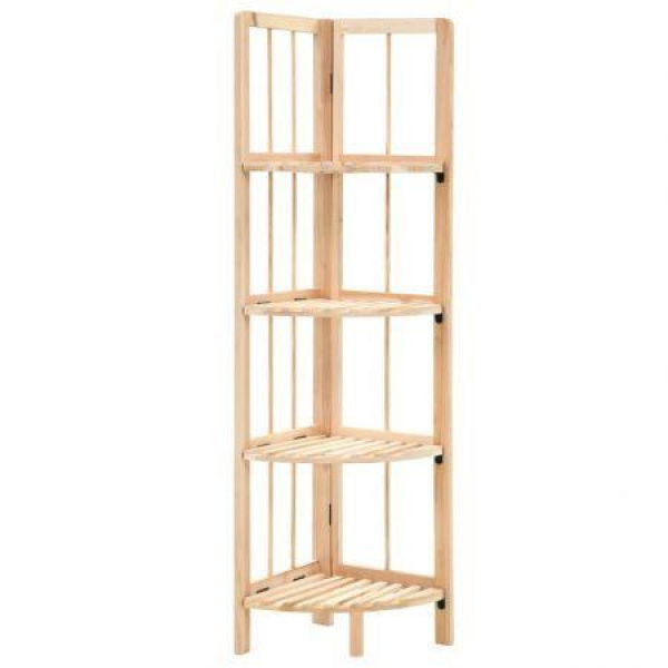 Corner Shelf Cedar Wood 27x27x110 Cm