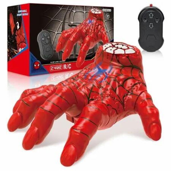 Crawling Thing Hand Spider Remote Control Toy with Spooky Sound LED Light,Quick-Move Battery Powered Gift for Kids Birthday Holiday