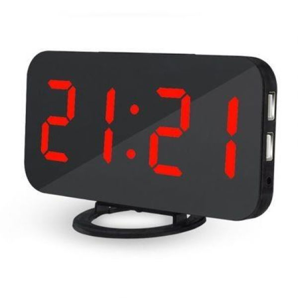 Creative LED Digital Alarm Table Clock Brightness Adjustable For Home Office Hotel