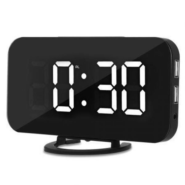 Creative LED Digital Alarm Table Clock Brightness Adjustable For Home Office Hotel