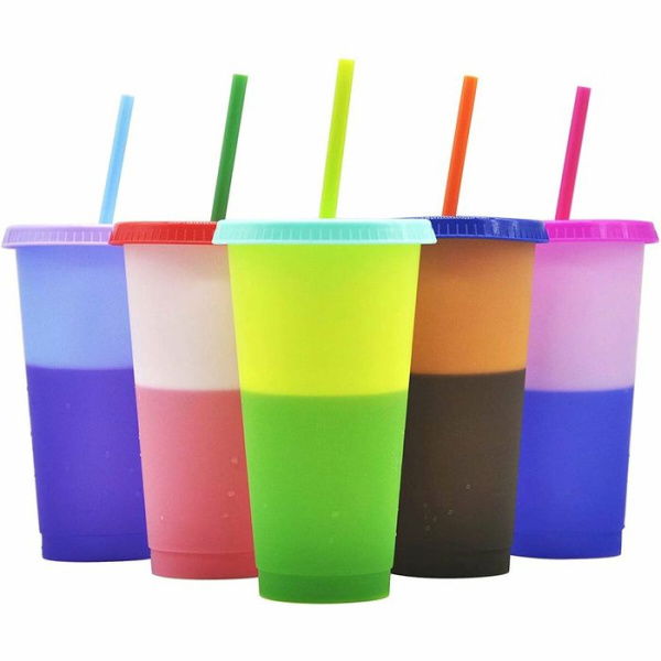 Creative Water Cup PP Material Temperature-sensitive Plastic Color Cup (5 Colors).