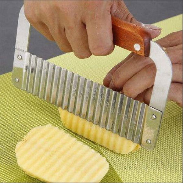 Crinkle Potato Cutter Wavy Chopper Knife For Fruit Vegetable Carrot Potato