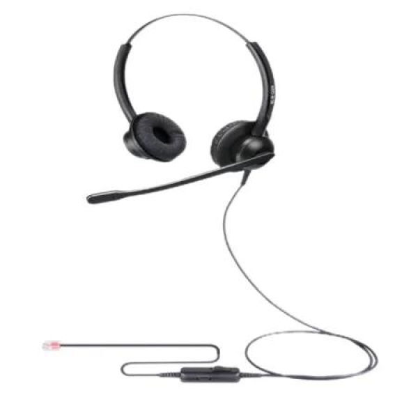 Crystal Head Plug Headset For land line phone Call Center Ultra Comfortable Customer Service Earphone With Noise Cancelling Headsets Headphones Microphone