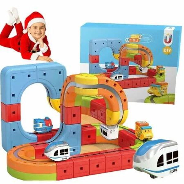 Cube Track, DIY Cube Track, Stable Operation of The 3D Track System, Durable and Secure Connection, High-Performance for Freely Assembleable(32PCS)