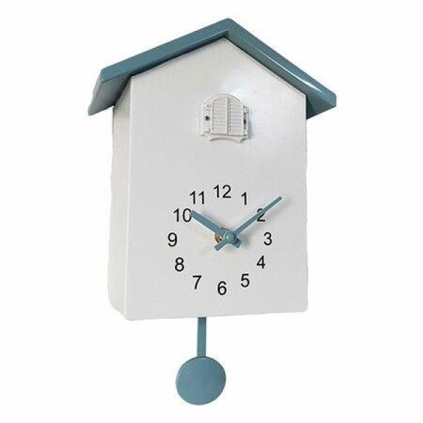 Cuckoo Wall Clock Childrens Room Pendulum Clock Watch Wall Decor Grey