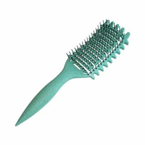 Curl Brush Defining Styling Vented Curly Hair Shaping Women Detangling AntiFrizz Lightweight Green 1PC