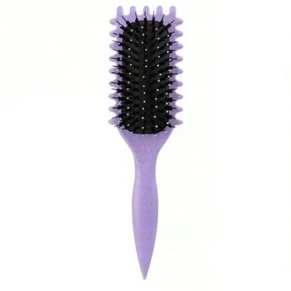 Curl Defining Brush Curly Hair Styling Tool Bounce Define Combing Shaping Curls for Men Women Reduce Pulling Purple