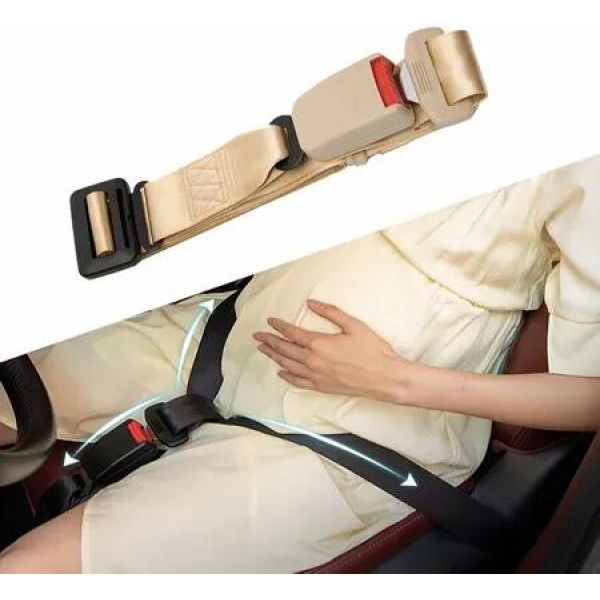 Cushion Bump Strap Adjuster for Seat Comfort-Seta Adjuster for Protecting Belly,White