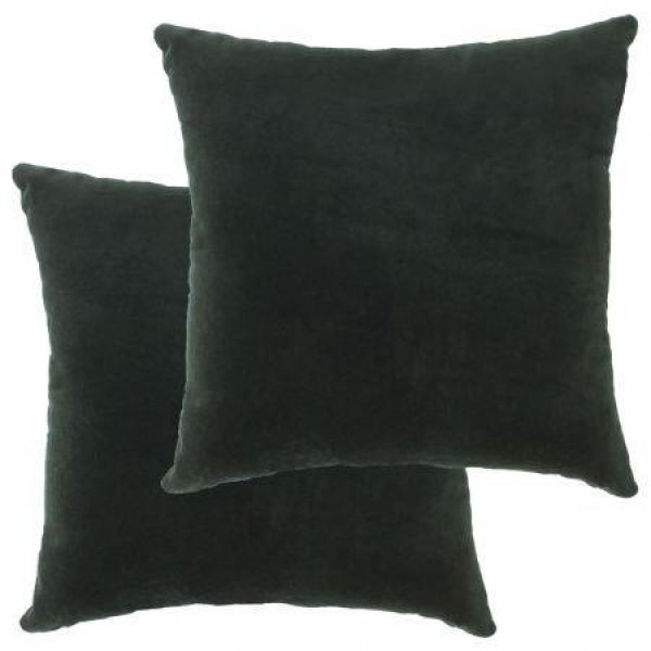 Cushions Cotton Velvet 2 Pcs 45x45 Cm Green