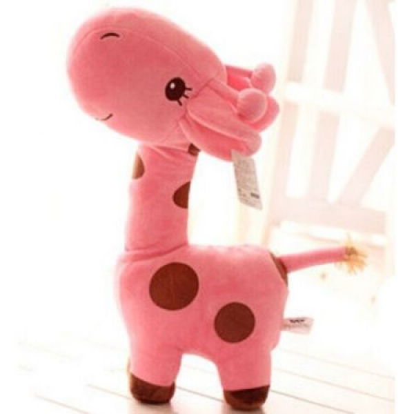 Cute Giraffe Plush Doll Toy Collection Decoration Plaything For Kids Children Red