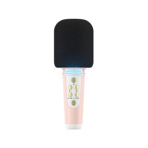 Cute L818 Wireless Microphone Wireless Bluetooth Child Microphone With Powerful Speaker For Party PC All Smartphones Pink