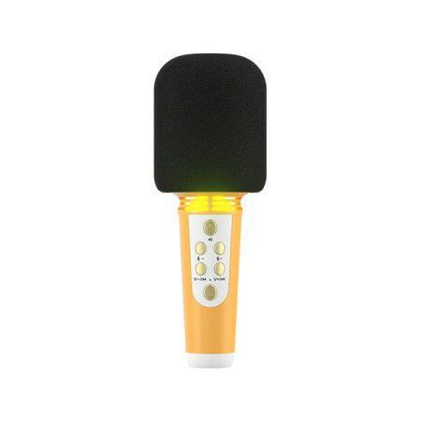 Cute L818 Wireless Microphone Wireless Bluetooth Child Microphone With Powerful Speaker For Party PC All Smartphones Yellow