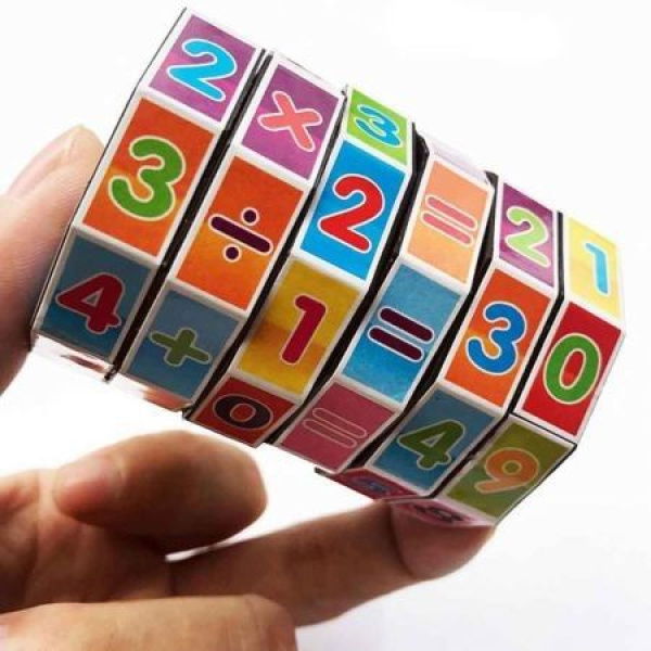 Cylindrical Six-order Cube Math Early Childhood Educational Toys