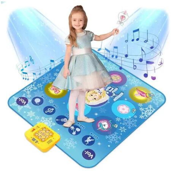 Dance Game Toy for 3-12 Year Old Kids Girls, Dance Pad with Bluetooth,9 Challenge Game Modes, Double PK Mode,Built-in Music, Christmas & Birthday Gift