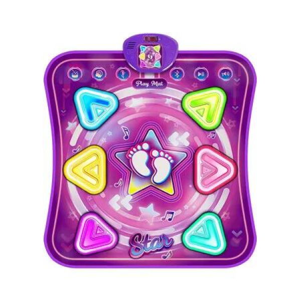 Dance Mat for Girls, Light up 6 Button Dance Pad with Wireless Bluetooth and 5 Game Modes, Kids Electronic Dance Mats for Boys Girl Aged 3 and Up