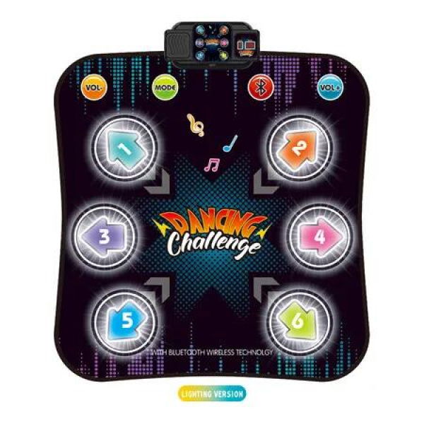 Dance Mat for Kids 5 Levels of Game Integrated Music and Bluetooth Musical Mat with Illuminated Screen, Toy Gift for Boys and Girls Ages 3-12 Years