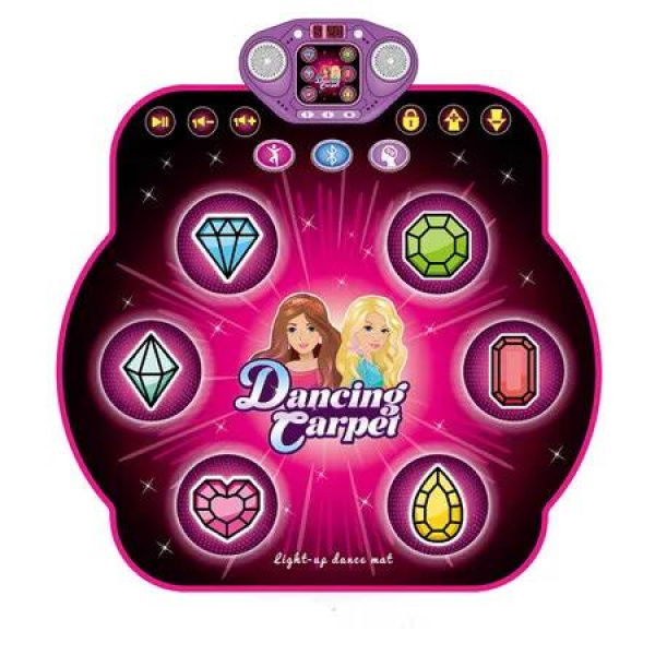 Dance Mat Kids Electronic Bluetooth Light Up Music Dancing Game Pad 4 6 Button 9 Levels Toy Gift for Boys Girls Age 3-12