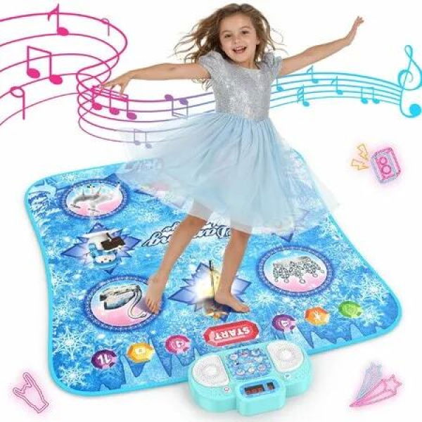 Dance Mat Toys,8-Button Frozen Toys for Girls Electronic Dance Pad with 5 Game Modes,Kids Dance Pad Challenge Games Christmas Birthday Gifts