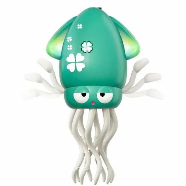 Dancing Octopus Baby Toy,Electric Crawling Octopus Tummy Time Toy,Rechargeable Magic Dancing Music Squid for Age3+,Birthday Gifts,Funny Squid (Green)