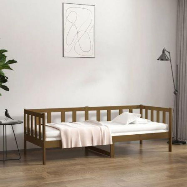 Day Bed Honey Brown 92x187 Cm Single Bed Size Solid Wood Pine