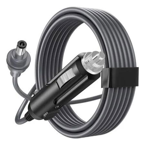 DC Power Cable with Cigarette Lighter for Starlink Mini Cable 5 Meters, 12 to 48V Cigarette Lighter Plug to DC5521 Power Supply Cable
