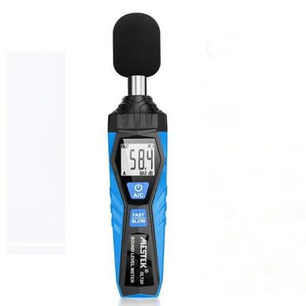 Decibel Meter, SPL Meter, Portable Sound Level Meter, 30dB to 130dB, LCD Display, can be Used in Homes, Factories and Streets, Blue