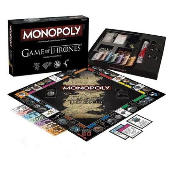 Deluxe Board Game Monopoly Winning Game of Moves Thrones Strategy Family Entertainment Collectible Edition