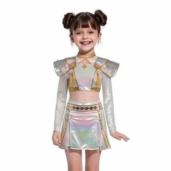 Demon Costume Hunters Skirt Set for Girls Kids Dance Outfit Set Halloween Clothes Matching Outfits Size 140cm