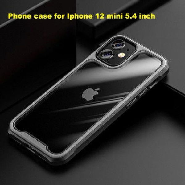 Designed For IPhone 12 Mini Shockproof Protective Phone Case Slim Thin Cover (5.4) - Grey.