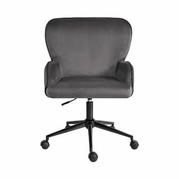 Desk Armchair - Home Office Swivel Chair Adjustable Height Seat PLUME GREY