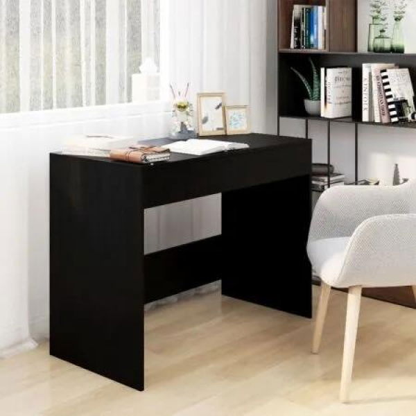 Desk Black 101x50x76.5 cm Engineered Wood