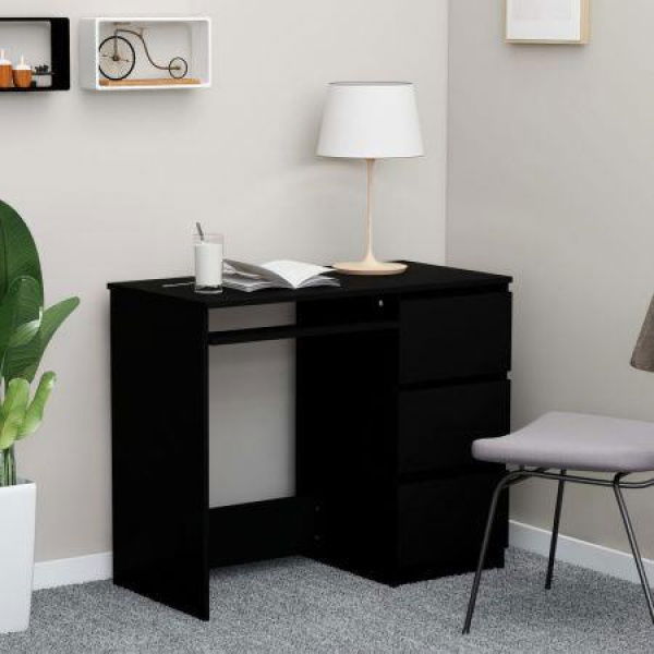 Desk Black 90x45x76 Cm Chipboard