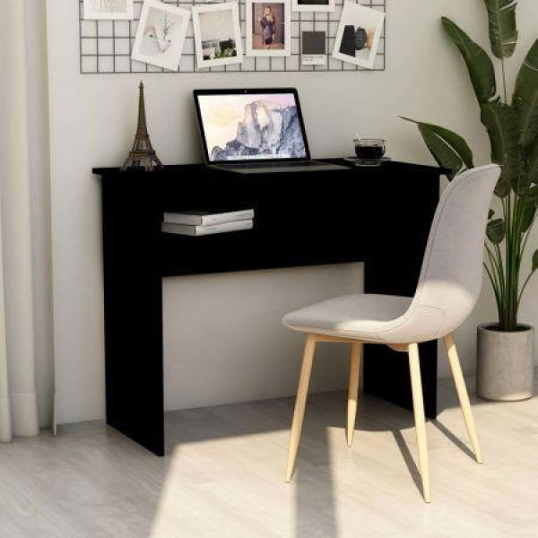 Desk Black 90x50x74 Cm Chipboard