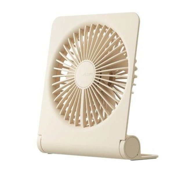 Desk Fan Portable USB Rechargeable Fan 160° Tilt Folding With 4500mAh Battery 4 Speed Modes For Office Home Camping - Brown.