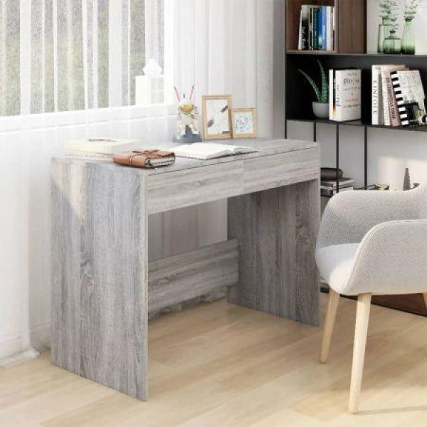 Desk Gray Sonoma 101x50x76.5 Cm Engineered Wood.