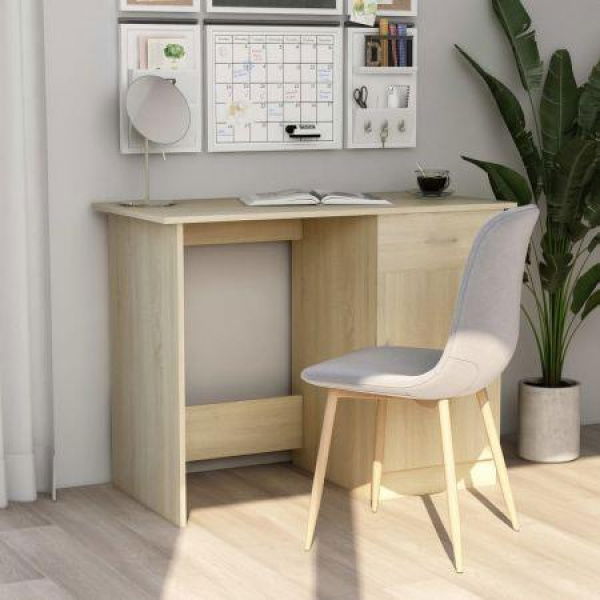 Desk Sonoma Oak 100x50x76 Cm Chipboard