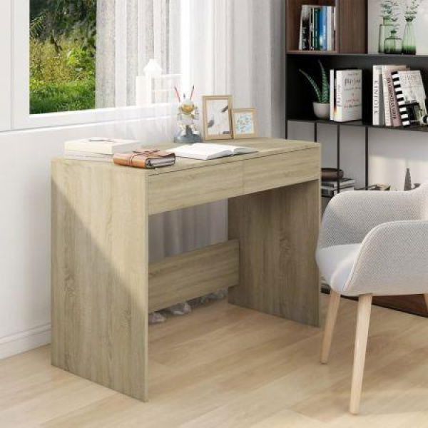 Desk Sonoma Oak 101x50x76.5 Cm Engineered Wood.